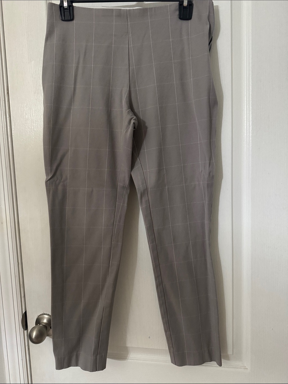 Women’s Gray Windowpane Dress Pants